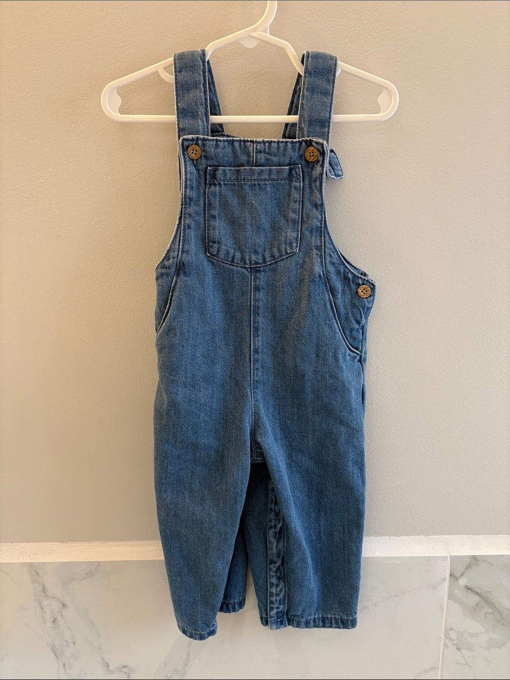 Toddler Blue Denim Overalls